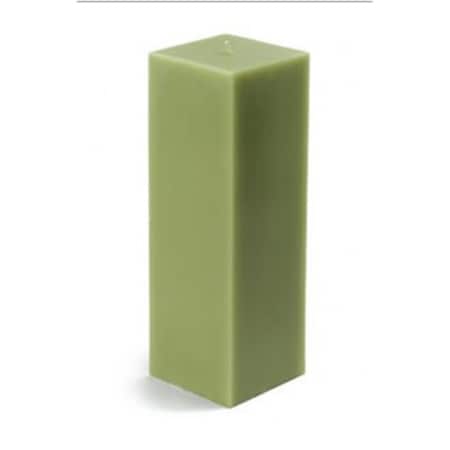 CPZ-157-12 3 X 9 In. Sage Green Square Pillar Candle, 12PK